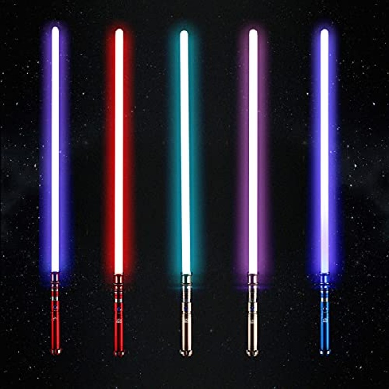 SABNEO Light Saber V7 변경 가능한 색상 - 부드러운 스윙 및 사운드 결투 Light Sabers RGB - 10가지 음향 효과