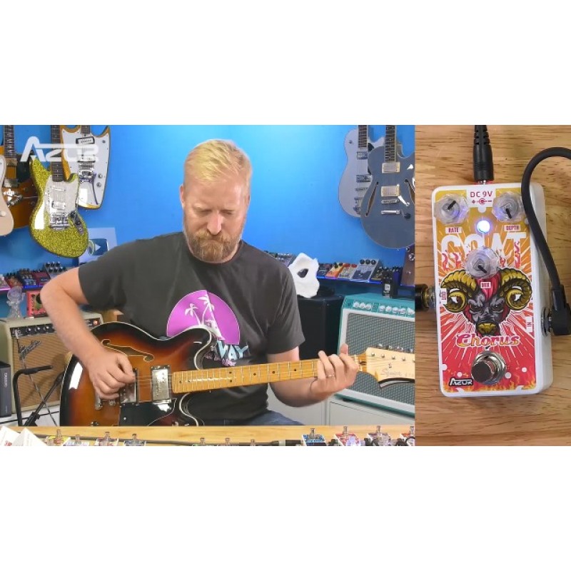 AZOR 디지털 코러스 기타 이펙트 페달 일렉트릭 기타 및 베이스 AP511용 클래식 염소 코러스 이펙트 페달