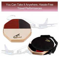 GECKO Cajon, 보관 가방이 포함된 휴대용 박스 드럼, 오리지널 타악기, 봉 및 스네어, 2년 보증(새 모델)