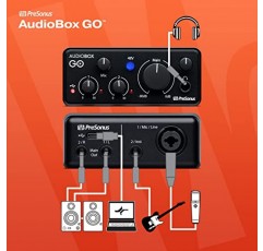 PreSonus 오디오박스 GO | Studio One DAW 녹음 소프트웨어, 음악 튜토리얼, 사운드 샘플 및 가상 악기를 사용한 음악 제작을 위한 USB-C 오디오 인터페이스