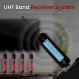 4채널 무선 마이크 시스템, 휴대용 UHF 대역 수신기 시스템, 독립 채널 제어, RF 신호 LCD 표시기, 휴대용 마이크 4개가 포함된 디지털 오디오 마이크 세트(빨간색)