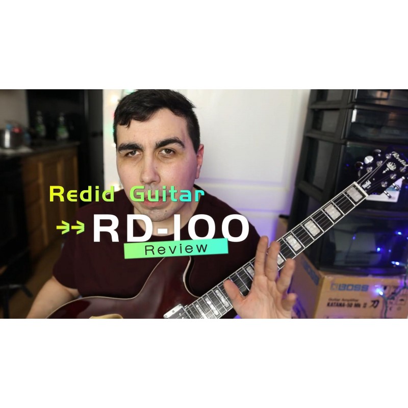 Redid 세미 할로우 바디 일렉트릭 기타 RD-100 F-홀, 메이플 넥, 험버커 픽업이 있는 재즈 기타(녹색)