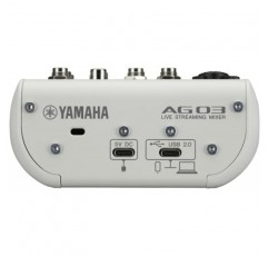 Yamaha AG03MK2 흰색 6채널 라이브 스트리밍 루프백 믹서/Steinberg 소프트웨어 제품군이 포함된 USB 인터페이스