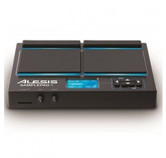 Alesis 샘플 패드 4 | 속도 감지 패드 4개, 드럼 사운드 25개, SD/SDHC 카드 슬롯을 갖춘 소형 타악기 및 샘플 트리거링 악기, 검정색