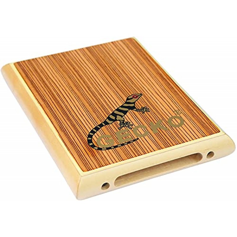 GECKO 여행 Cajon 박스 드럼 나무 타악기 상자 악기 Cajon 박스 드럼 조절 가능한 문자열이있는 기본 박스 드럼 운반 가방