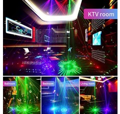 15 눈 RGB Dj 디스코 파티 조명 스트로브 무대 조명 효과 LED 프로젝터 DMX512 제어 및 사운드 활성화 Ravelight 홈 생일 파티 가라오케 KTV