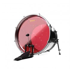 Evans 유압 드럼 헤드 - BD22HR - 오일 층이 있는 베이스 드럼 헤드 - 원치 않는 배음 억제 - 록 및 가스펠에 이상적 - 빨간색, 22인치