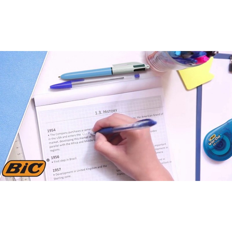 BIC Wite-Out 브랜드 EZ 올바른 수정 테이프, 39.3피트, 흰색 수정 테이프 10개 팩, 빠르고 깨끗하며 사용하기 쉬운 찢어짐 방지 테이프 사무실 또는 학교 용품