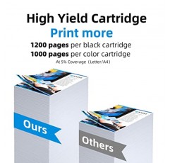 HP Officejet Pro 8020 8022 8025 8028 8030 8035 프린터용 HP 910 XL 잉크용 910XL 잉크 카트리지 교체(콤보 팩 4개, 검정색, 청록색, 자홍색, 노란색)