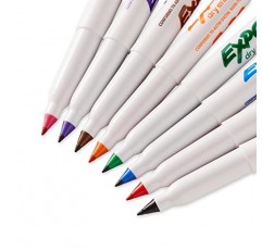 EXPO 저취 드라이 이레이즈 마커 초미세 팁 다양한 색상 8팩