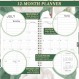 2024 플래너 - 2024년 1월부터 2024년 12월까지의 플래너 2024, 8" x 10", 2024 주간 및 월간 플래너(두꺼운 종이 + 트윈 와이어 제본 + 인쇄 탭 포함) - 녹색