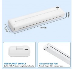휴대용 열전사 프린터 무선 여행, 전화용 블루투스 프린터, 8.3