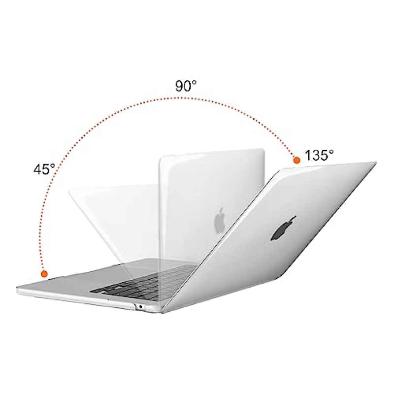 MOSISO는 MacBook Air 15인치 케이스와 호환됩니다. 2023년 출시 A2941 M2 칩, Liquid Retina 디스플레이 및 터치 ID, 보호용 플라스틱 하드 쉘 케이스 커버, 크리스탈 클리어