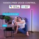 OUPURLED 코너 플로어 램프, Alexa 및 Google Assistant와 호환되는 LED 코너 램프, 음악 동기화 기능이 있는 RGB+IC 색상 변경 플로어 램프 조명, DIY 모드 및 거실 게임 룸용 타이밍