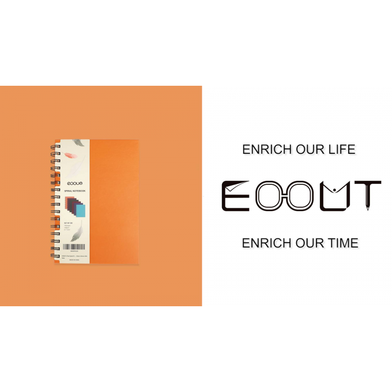 EOOUT 귀여운 소프트 커버 노트 세트, 글쓰기용 노트 저널, 5.5 x 8 인치, 12 팩, 6가지 색상, 여행용 얇은 글쓰기 저널, 그림, 스케치북