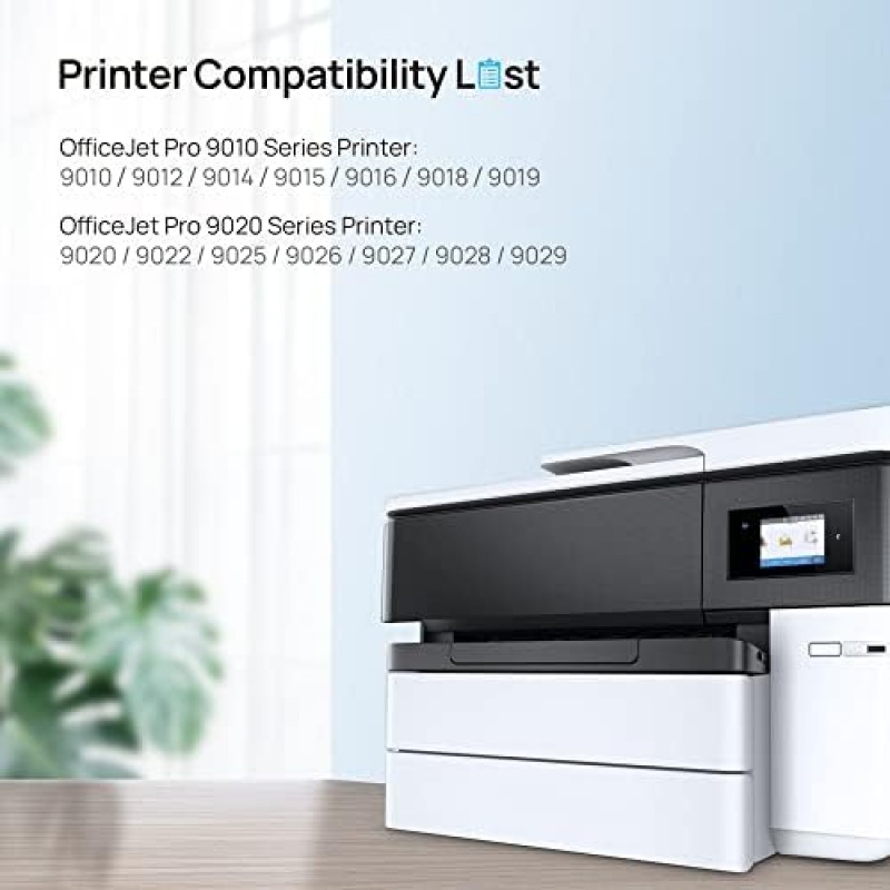 HALLOLUX 962XL 검정색 잉크 카트리지 콤보 팩 OfficeJet Pro 9015 9010 9025 9020 9018 9012 9028 프린터용 962XL 962 XL용 재제조 교체품(검은색 2개)