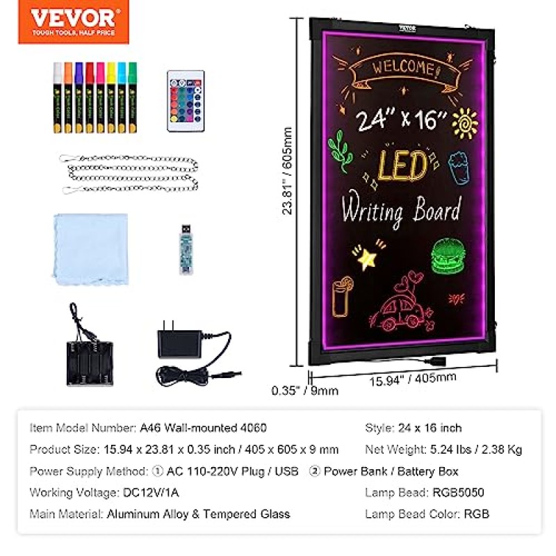 VEVOR LED 메시지 쓰기 보드, 24