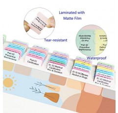 FAR AIM 2024 및 2023 탭, 개인 조종사와 호환 가능(책 없음), 원거리/조준 탭에는 탭 64개 및 빈 탭 16개 포함, 찢어짐 방지 색상 코드 및 책갈피 및 배치 템플릿이 있는 적층 탭 포함