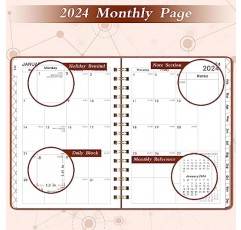 2024 플래너 - 2024년 1월부터 2024년 12월까지 주간 및 월간 2024 플래너, 5.75