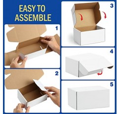 Poever 배송 상자-11x8x2 인치: 포장용 골판지 상자 25개, 중소기업 포장용 흰색 배송 상자, 책 신발 선물 우편용 골판지 상자 우편물