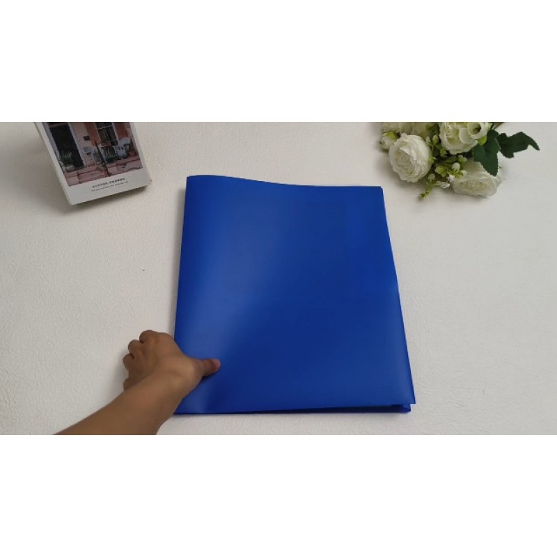 Colarr 8 Pcs 10 포켓 파일 폴더 문자 크기 플라스틱 종이 프로젝트 문서 주최자 멀티 포켓 파일링 폴더 학교 사무실 홈을위한 견고한 안티 눈물 (파란색)