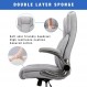 바퀴가 달린 REFICCER 회색 중역 사무실 의자, 패브릭 90-120° 흔들이 관리용 의자, 플립업 암과 높이 조절 기능이 있는 인체공학적 하이백 회전 홈 데스크 의자
