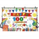 MEHOFOND 7x5ft 행복한 100일 학교 파티 배경 학교 장식 배너 사진 배경 100일 어린이 학생 유치원 유치원 초등 학교 파티 용품(흰색)