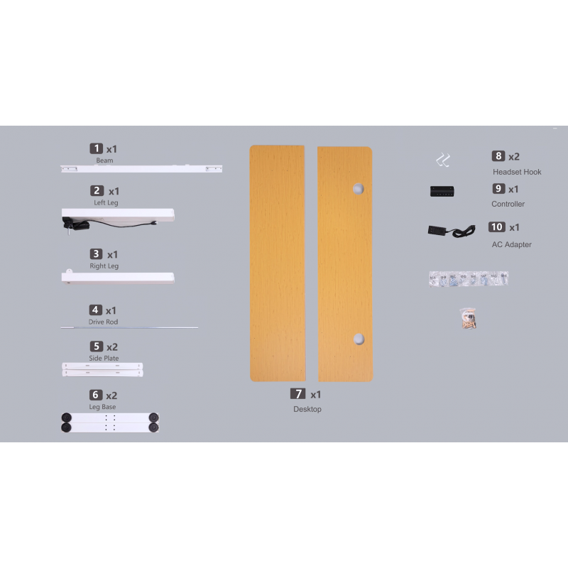 높이 조절이 가능한 스탠딩 데스크, 3개의 메모리 프리셋이 포함된 48 x 24인치 전기 스탠딩 데스크, 조절 가능한 책상 T자형 브래킷이 있는 스탠드업 책상, 홈 오피스용 인체공학적 컴퓨터 책상, 흰색