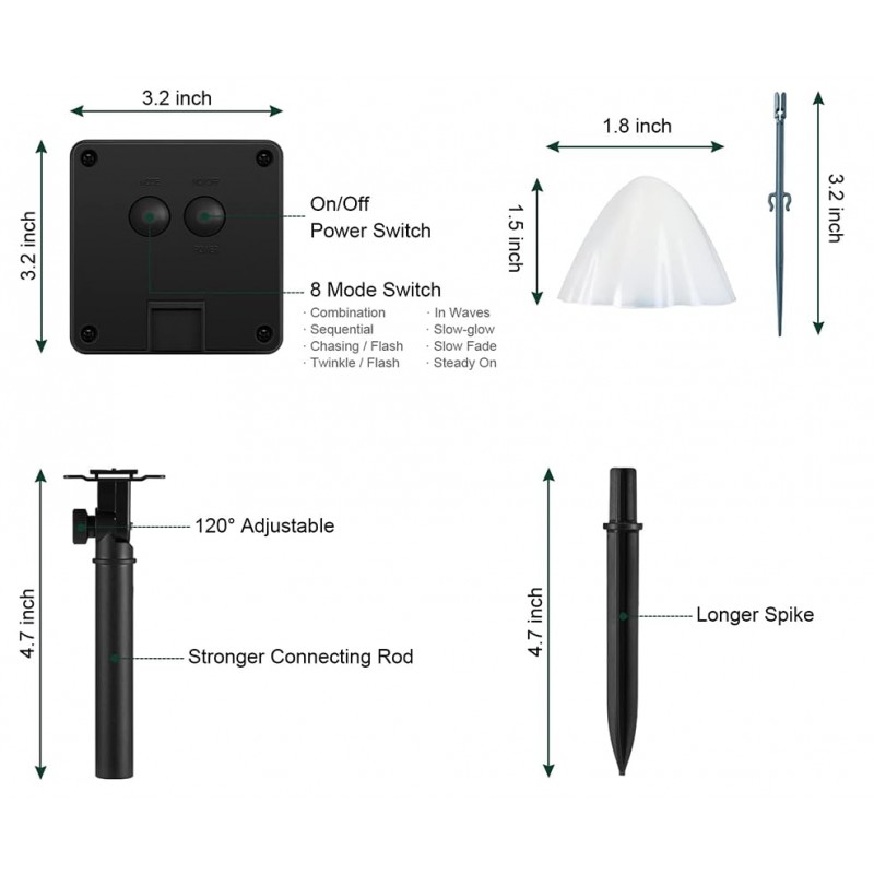Savorylife 태양열 버섯 조명 - 30개, 22피트 케이블, 8가지 조명 모드 야외 버섯 조명, 비바람에 견디고 에너지 절약형 Ourdoor 태양열 스트링 조명, 정원, 뒤뜰, 잔디밭, 파티, 크리스마스용