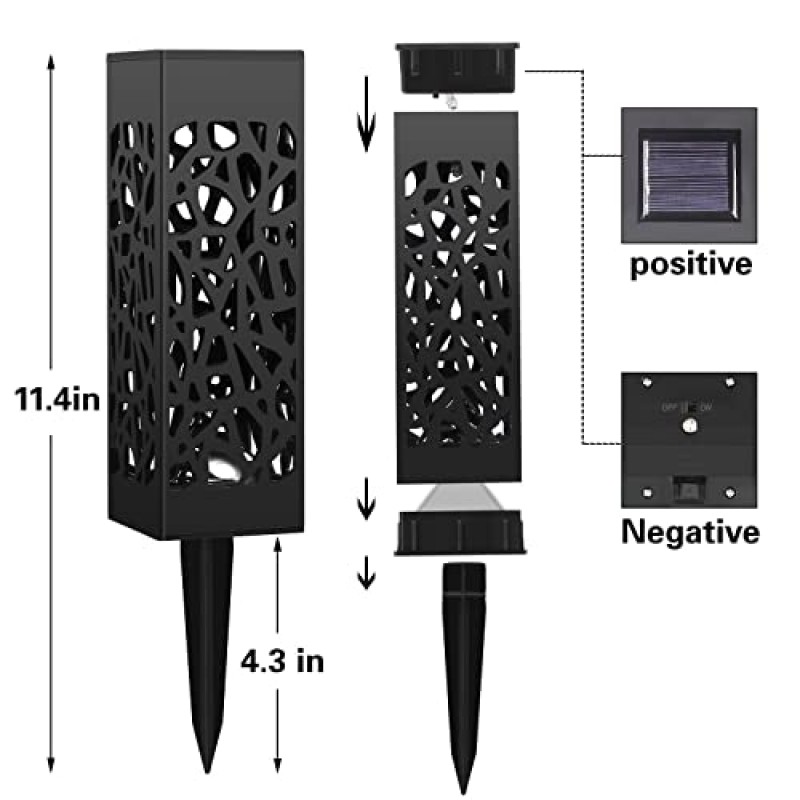 FIESTREL 10Pcs 태양광 조명 태양광 경로 조명 야외 방수 LED 정원 조명, 파티오, 마당 및 정원용 장식 조경 조명 자동 Led