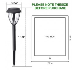 Dynaming 12팩 야외 태양광 통로 조명, 태양열 정원 장식 조명, 잔디 파티오 야드 산책로 데크 진입로용 자동 켜짐/꺼짐 및 방수 조경 조명, 따뜻한 흰색