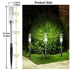 GreenClick 통로 조명 실외, 확장 가능 6팩 570루멘 밝은 LED 경로 조명, IP65 방수 12V 조경 조명 잔디밭 파티오 야드용 멋진 흰색 아크릴 버블 정원 조명, 6000K