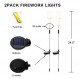 NEONLG 150 LED 8 가지 모드 태양 불꽃 놀이 조명, 산책로 통로 뒤뜰 잔디밭 풍경을위한 야외 정원 방수 불꽃 놀이 램프, 2 팩 활기찬 나무 장식 스틱 스트링 조명, 따뜻한 흰색