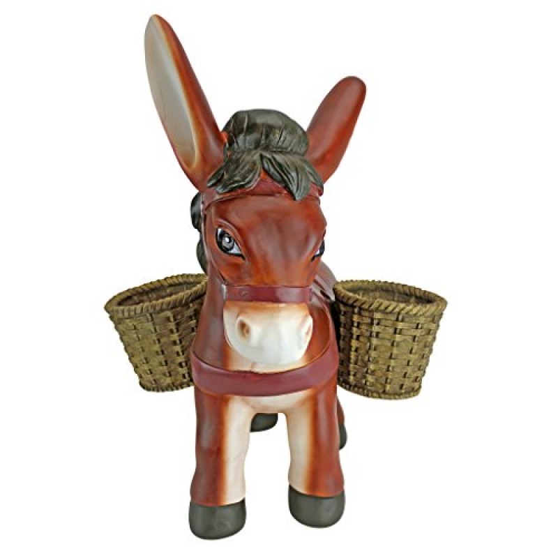 디자인 Toscano NG32766 Pancho The Burro 파티오용 실내/실외 화분 동상, 폭 19인치, 깊이 19인치, 높이 22인치, 풀 컬러 마감