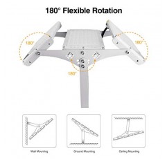 CHARON 300W LED 투광 조명, 24000LM 더 넓은 조명 각도를 갖춘 매우 밝은 실외 보안 조명, 차고, 정원, 잔디밭, 마당, 주차장용 6000K 일광 흰색, IP66 방수 실외 조명