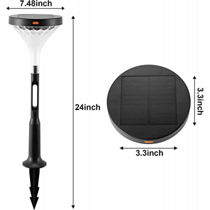 solebell 태양 할로윈 야외 조명, 여러 가지 색상의 10 가지 모드 RGB 색상 변경, IP65 방수 태양열 전원 조명, 야외 할로윈 조명 정원, 잔디밭, 마당, 8 팩용 태양열 조명