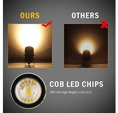 미니 LED 저전압 조경 조명, 3W LED 조경 조명, 나무, 잔디밭, 벽, 통로(12V AC/DC 따뜻한 흰색 10팩)용 IP65 방수 야외 스포트라이트(12V AC/DC 따뜻한 흰색 10팩) 커넥터 포함