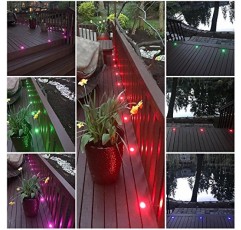 FVTLED 야외 데크 조명 키트 쉘 Φ45mm, 10팩 RGB LED 데크 조명 12V 저전압 IP67 정원 마당 계단 파티오 바닥 주방 장식 InGround 조경 조명 방수