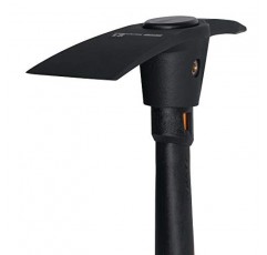 Fiskars 751220-1001 Pro IsoCore 픽/매톡, 1.5파운드, 오렌지/블랙 & 384490-1002 잡초 제거, 땅 파기, 원예용 삽, 손 갈퀴 및 스페이드가 포함된 정원 스크래치 도구 세트, 블랙/오렌지