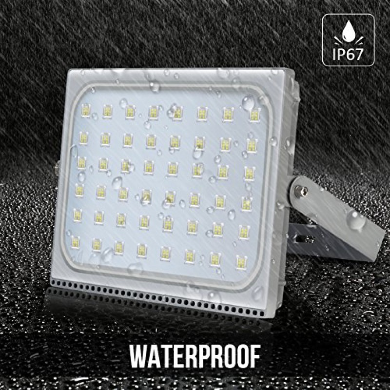 Missbee 300W Led 투광 조명, 6000-6500K 33000Lm 더 얇은 라이터 야외 보안 조명, IP67 방수 Led 스포트 라이트 야외, 차고, 마당, 잔디밭, 정원용 Led 벽 조명(차가운 흰색)