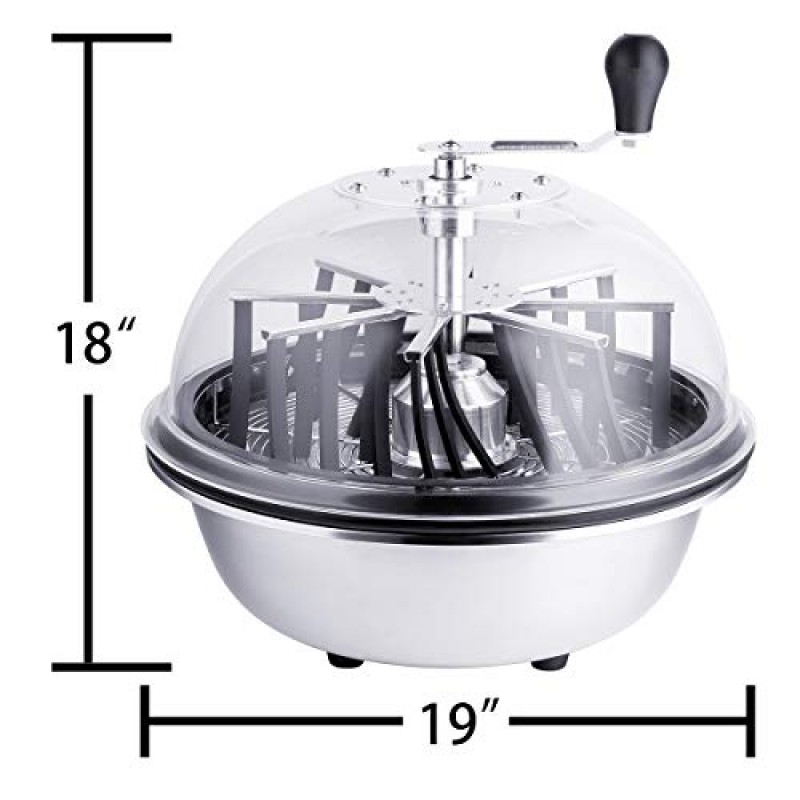 Growtent Garden Bowl 트리머 19 인치 절단 수경 새싹 잎과 날카로운 스테인레스 스틸 블레이드가있는 꽃