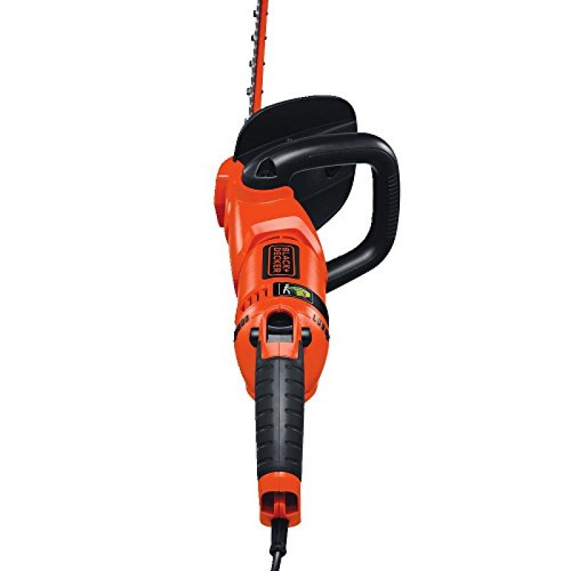 BLACK+DECKER 헤지 트리머, 회전 핸들, 이중 블레이드 액션 블레이드, 3.3암페어, 24인치(HH2455)