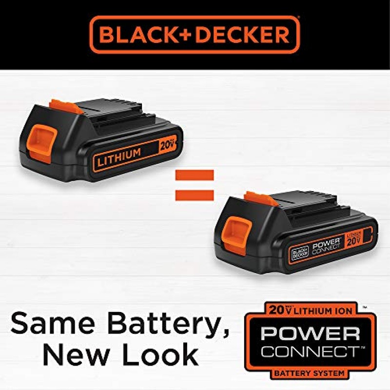 BLACK+DECKER 20V MAX 전원 명령 전원 차단 기능이 있는 무선 헤지 트리머, 22인치(LHT321FF)