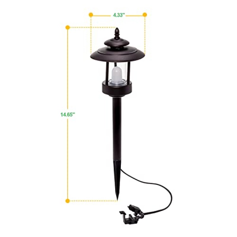 Westinghouse 야외 경관 조명 및 액세서리 - 100루멘 저전압 경관 조명 - LED 경관 경로 조명 - 유선 저전압 경로 조명(청동, 6팩)