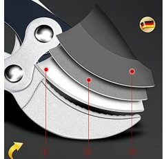 AIRAJ 3PCS 헤지 가위 및 가위 세트, 분기 커터 부시 클리퍼 트리머 1개, 나무 절단용 헤비 듀티 확장형 금속 앤빌 바이패스 로퍼 1개, 테두리 트리밍용 정원 정리기 1개, SK5 블레이드