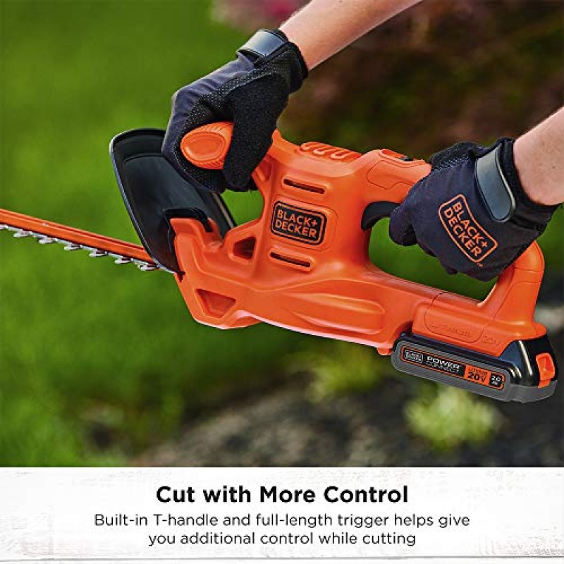 Beyond by BLACK+DECKER 20V MAX 헤지 트리머 키트, 18인치(LHT218D1AEV), 오렌지