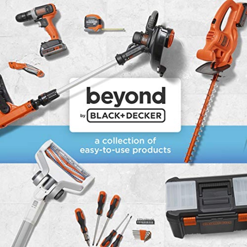 Beyond by BLACK+DECKER 20V MAX 헤지 트리머 키트, 18인치(LHT218D1AEV), 오렌지