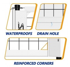 SKEERY 야외 헤비 듀티 배구 네트 세트, 처짐 방지 디자인, 조정 가능한 알루미늄 폴, 뒷마당, 잔디 및 해변용 휴대용 배구 네트