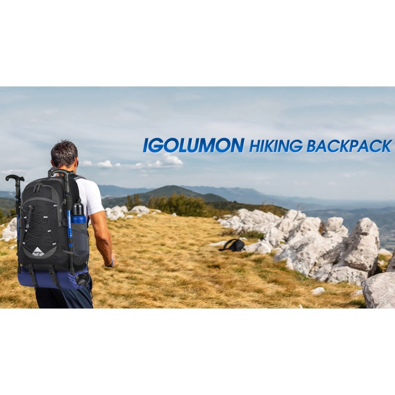 IGOLUMON 하이킹 배낭 40L Packable 경량 캠핑 배낭 남성 여성 방수 하이킹 데이 팟 야외 여행 데이 팟