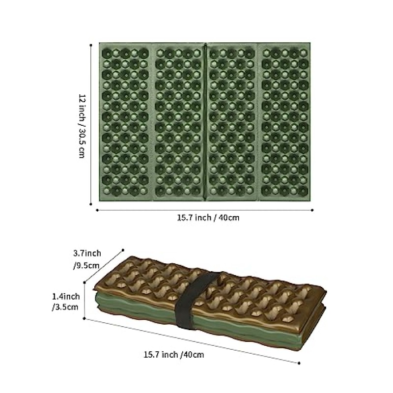 FOCHIER F 스타디움 시트 패드, 캠핑 폼 패드, 접이식 Z 스타디움 시트 쿠션 캠핑 배낭 경기장 야외 피크닉, 하이킹, 등산, 관람석 용 절연 시트 패드